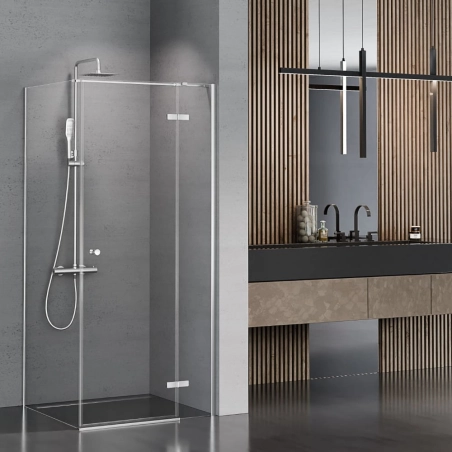 New trendy kabina prysznicowa KALIBRA S CHROM 100x80x195 czyste 6mm z powłoką