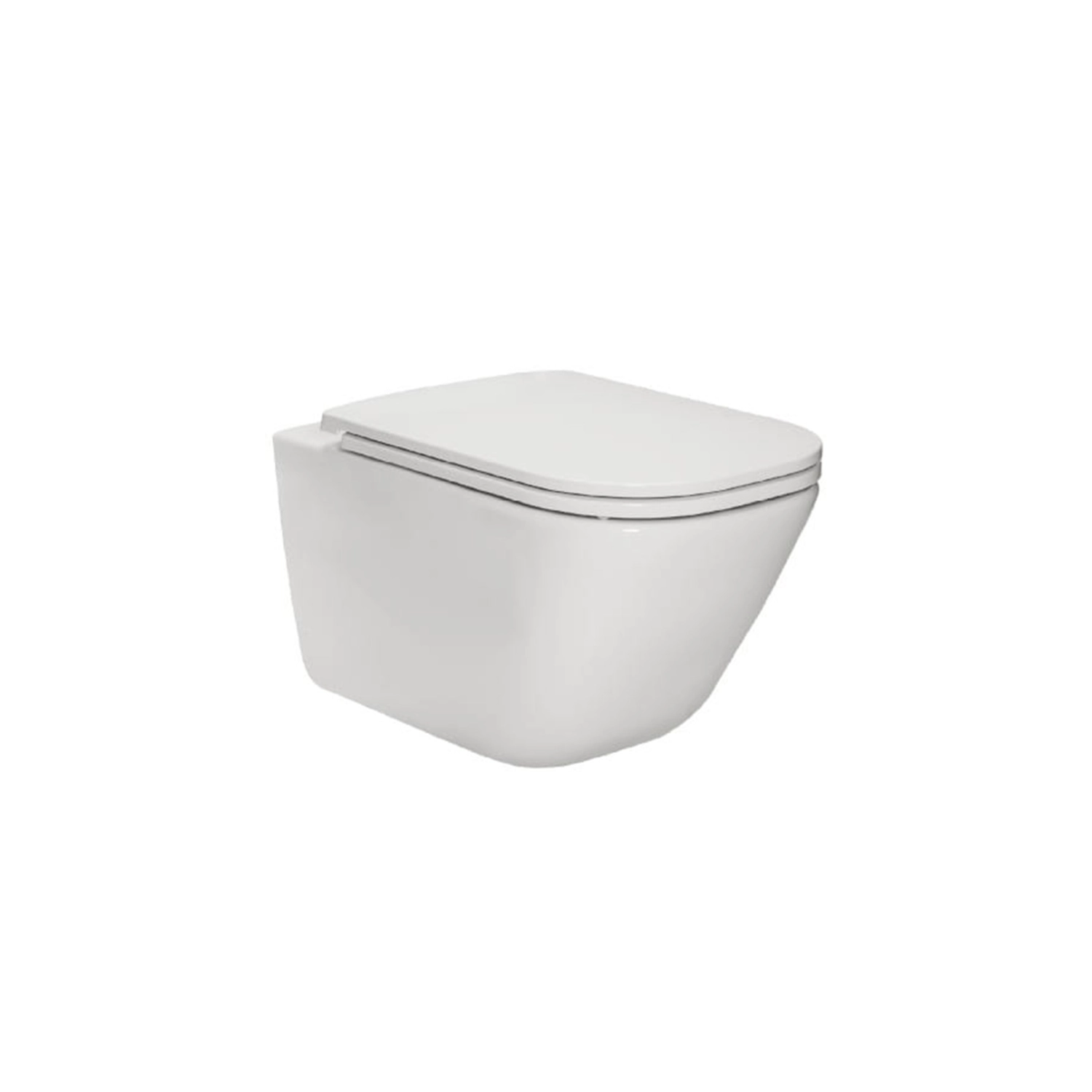 Miska wisząca WC Roca Gap Square rimless z deską duraplastową, wolnoopadającą slim