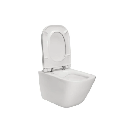 Miska wisząca WC Roca Gap Square rimless z deską duraplastową, wolnoopadającą slim