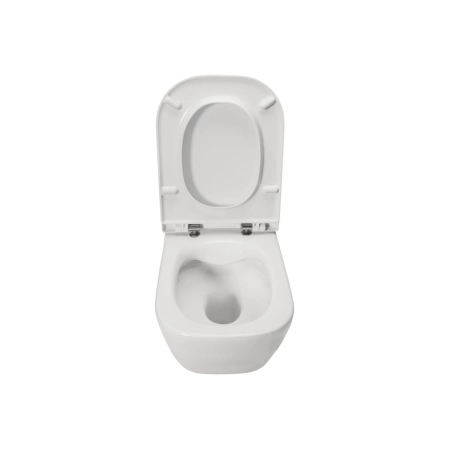 Miska wisząca WC Roca Gap Square rimless z deską duraplastową, wolnoopadającą slim