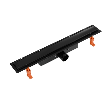 Odpływ liniowy rynna metalowa Real Plus Duo czarny 600
