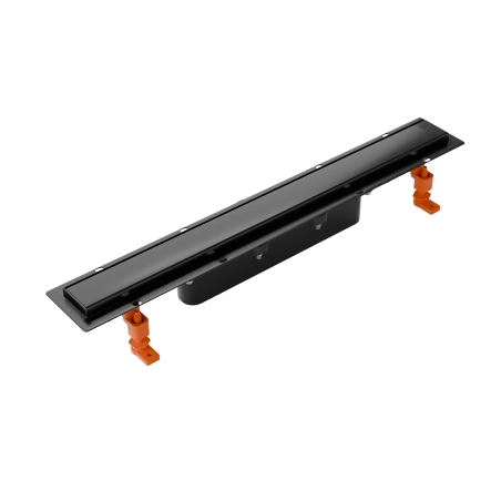 Odpływ liniowy rynna metalowa Real Plus Duo czarny 600