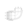 Złączka PE kolano 90° ø25 GW3/4"
