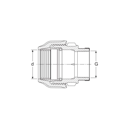 Złączka PE ø25 GW 1/2"