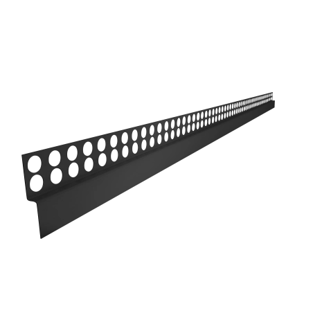Listwa prysznicowa czołowa przyścienna JANO 130 cm czarna
