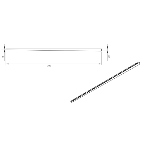 Listwa prysznicowa spadkowa przyszybowa JANO 130 cm lewa srebrna