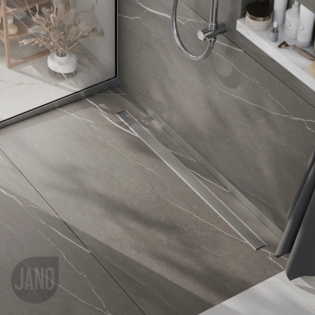 Odpływ liniowy JANO srebrny Monolith Duo 900 mm metalowy