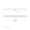 Odpływ liniowy JANO czarny Real Slim 750 mm