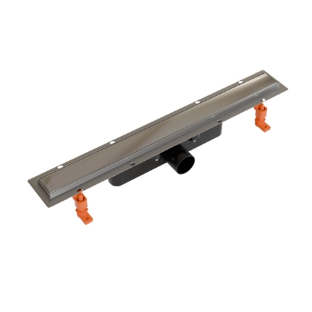 Odpływ liniowy rynna metalowa Real Plus Duo srebrny 600