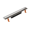 Odpływ liniowy rynna metalowa Real Plus Duo srebrny 600