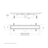 Odpływ liniowy JANO srebrny Real Plus Duo 900 mm