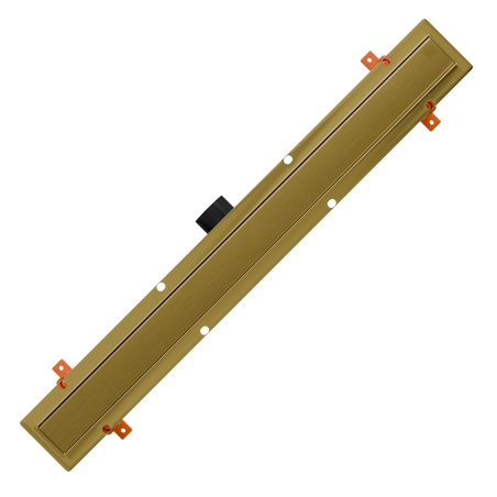 Odpływ liniowy GERMAN LINE złoty szczotkowany Real Plus Duo 900 mm