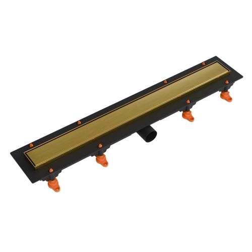 Odpływ liniowy JANO złoty szczotkowany Drain Pro Line Duo 650 mm
