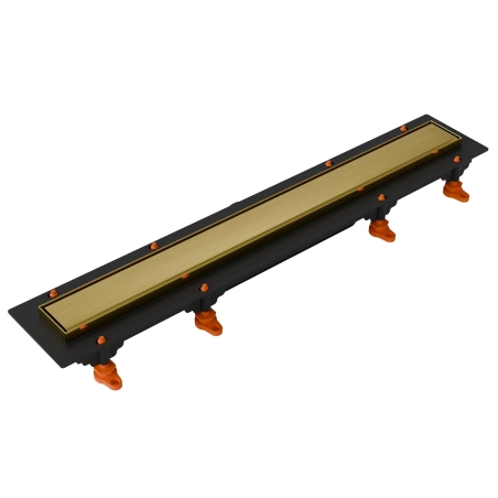 Odpływ liniowy JANO złoty szczotkowany Drain Pro Line Duo 650 mm