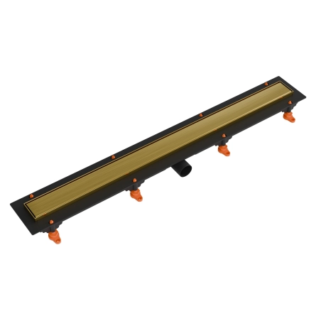 Odpływ liniowy JANO złoty szczotkowany Drain Pro Line Duo 850 mm
