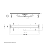 Odpływ liniowy JANO złoty szczotkowany Drain Pro Line Duo 850 mm