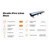Odpływ liniowy rynna z tworzywa Drain Pro Line Duo biały 850