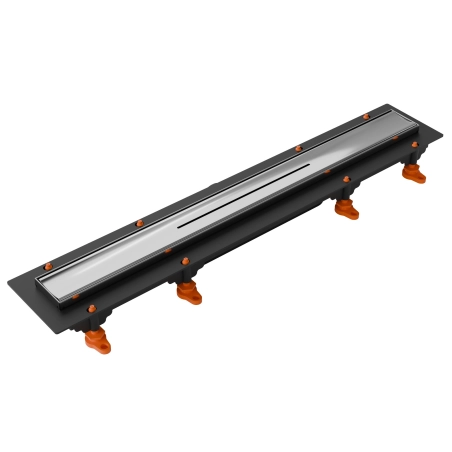 Odpływ liniowy JANO srebrny Drain Pro Line Wave 650 mm