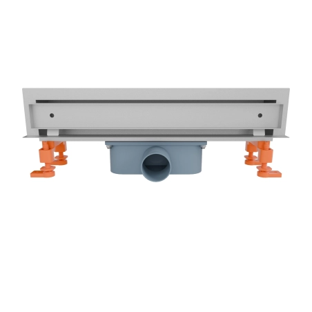 Odpływ liniowy w ścianę pod płytkę JANO srebrny 400 mm metalowy