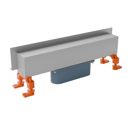 Odpływ liniowy w ścianę pod płytkę JANO srebrny 400 mm metalowy