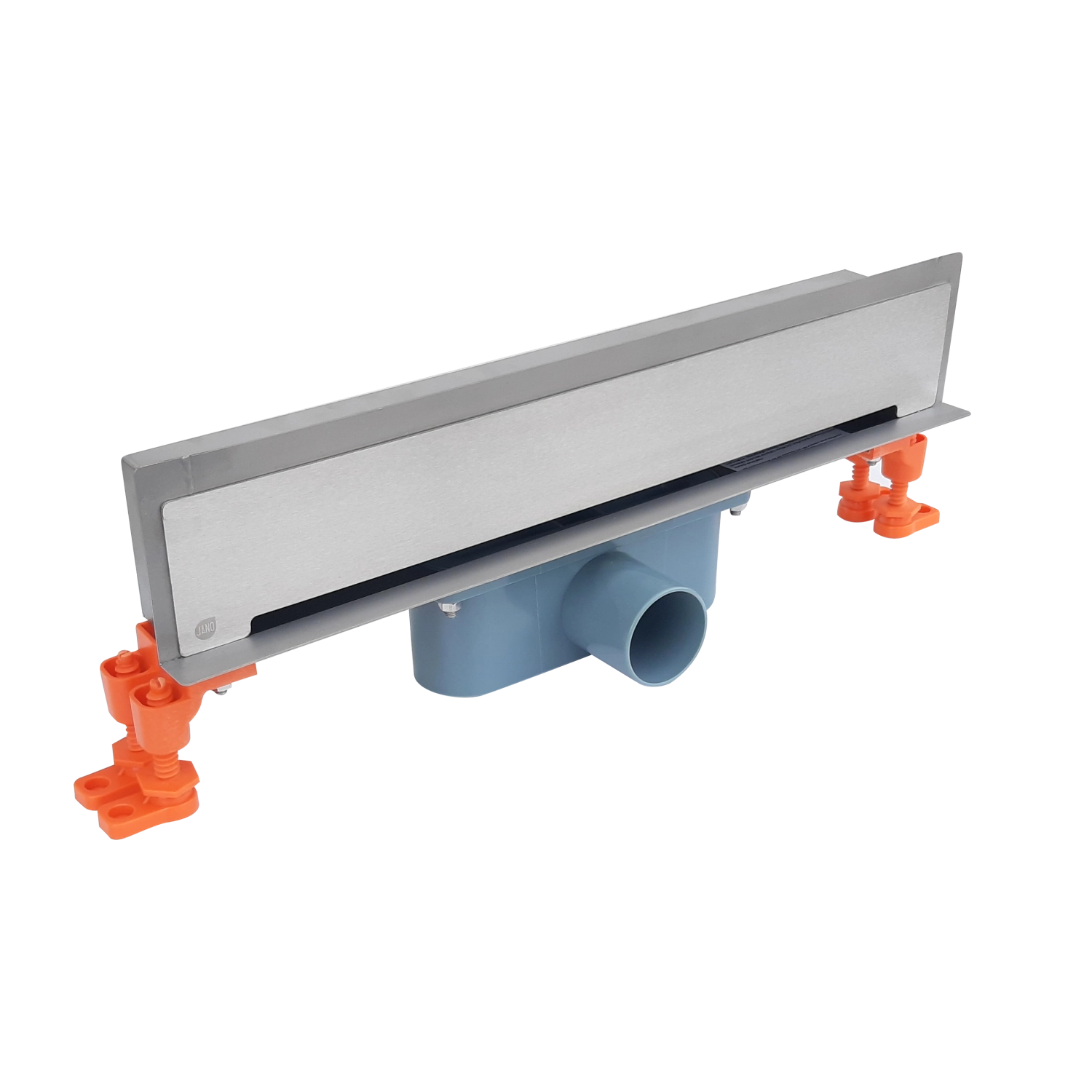 Odpływ liniowy w ścianę JANO srebrny 400 mm metalowy