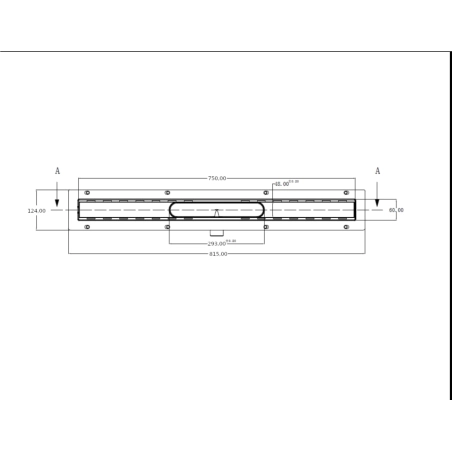 Odpływ liniowy JANO srebrny Prestige Torne 750 mm