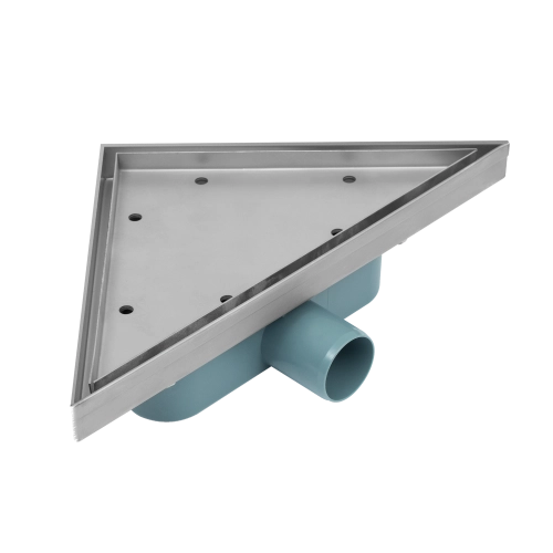Odpływ punktowy trójkątny JANO czarny Elba 225 x 225 x 315 mm pod płytkę