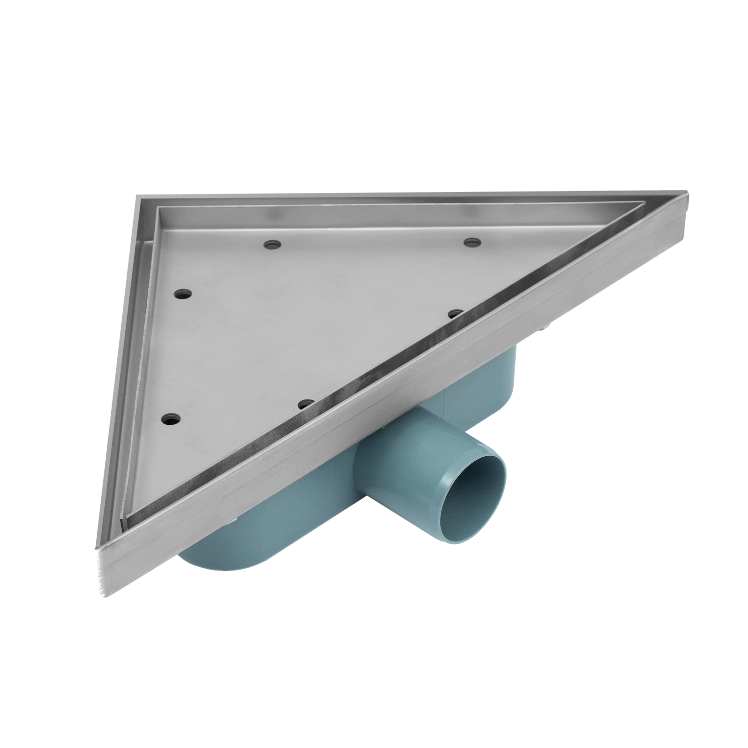Odpływ punktowy trójkątny JANO czarny Elba 225 x 225 x 315 mm pod płytkę