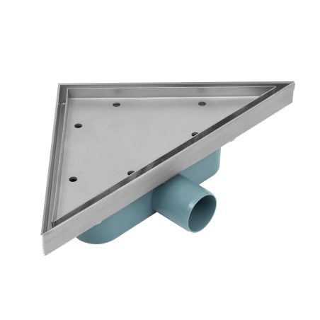 Odpływ punktowy trójkątny JANO czarny Elba 225 x 225 x 315 mm pod płytkę