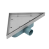 Odpływ punktowy trójkątny JANO czarny Elba 225 x 225 x 315 mm pod płytkę