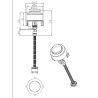 Zestaw zaworów do WC JANO zawór spustowy zbiornika WC przycisk start/stop + zawór napełniający boczny 3/8" 1/2" gwint tworzywo