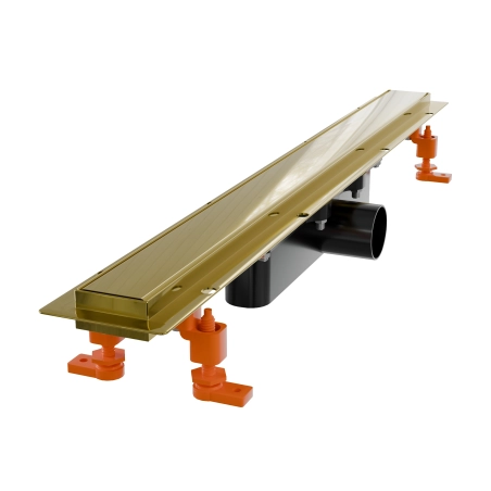 Odpływ liniowy GERMAN LINE złoty połysk Real Plus 700 mm