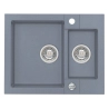 Zlewozmywak granital 1,5 komorowy ALVEUS kol.04 steel z syfonem ROCK 80