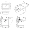 Zlewozmywak granital 1 komorowy ALVEUS beton kol.81 ATROX 30 z syfonem POP-UP 3 1/2"