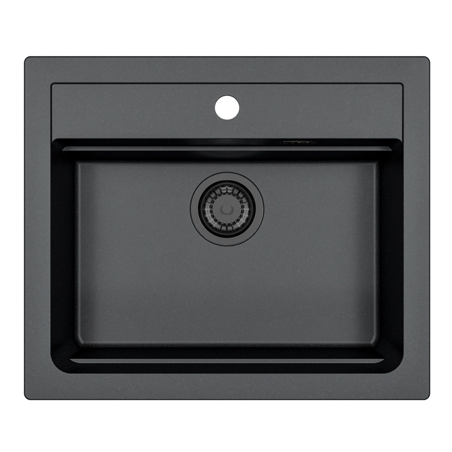 Zlewozmywak granital 1 komorowy ALVEUS black kol.91 ATROX 30 z syfonem manualnym 3 1/2" SYFON BLACK