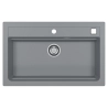 Zlewozmywak granital 1 komorowy ALVEUS beton kol.81 ATROX 40 z syfonem  POP-UP 3 1/2"