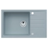 Zlewozmywak granital 1 komorowy z ociekaczem ALVEUS steel 04 z syfonem manualnym Intermezzo 130