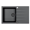 Zlewozmywak granital 1 komorowy ALVEUS czarny kol.91 CADIT 20 z syfonem POP-UP 3 1/2" SYFON BLACK