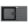 Zlewozmywak granital 1 komorowy ALVEUS czarny kol.91 CADIT 40 z syfonem POP-UP 3 1/2" SYFON BLACK