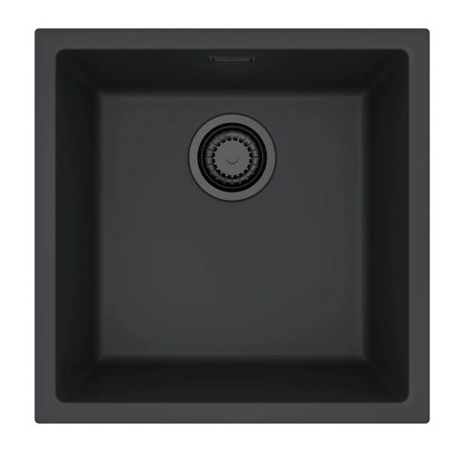 Zlewozmywak granital 1 komorowy ALVEUS G90 Black EDITION z syfonem Black OMNI 20