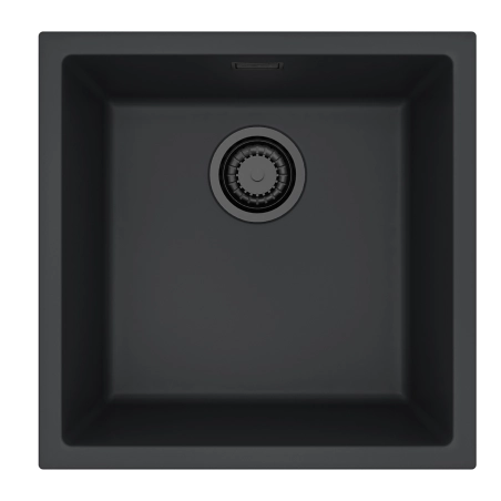 Zlewozmywak granital 1 komorowy ALVEUS G90 Black EDITION z syfonem Black OMNI 20