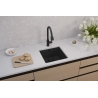 Zlewozmywak granital 1 komorowy ALVEUS G90 Black EDITION z syfonem Black OMNI 20