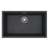 Zlewozmywak granital 1 komorowy ALVEUS G90 Deep Black z syfonem sat. OMNI 40