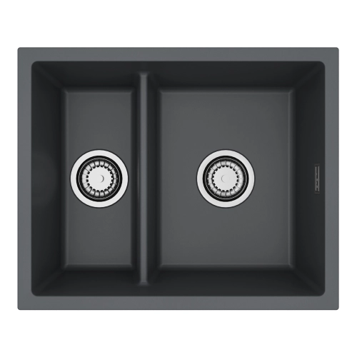 Zlewozmywak granital 1,5 komorowy ALVEUS G90 Deep Black z syfonem sat. OMNI 50