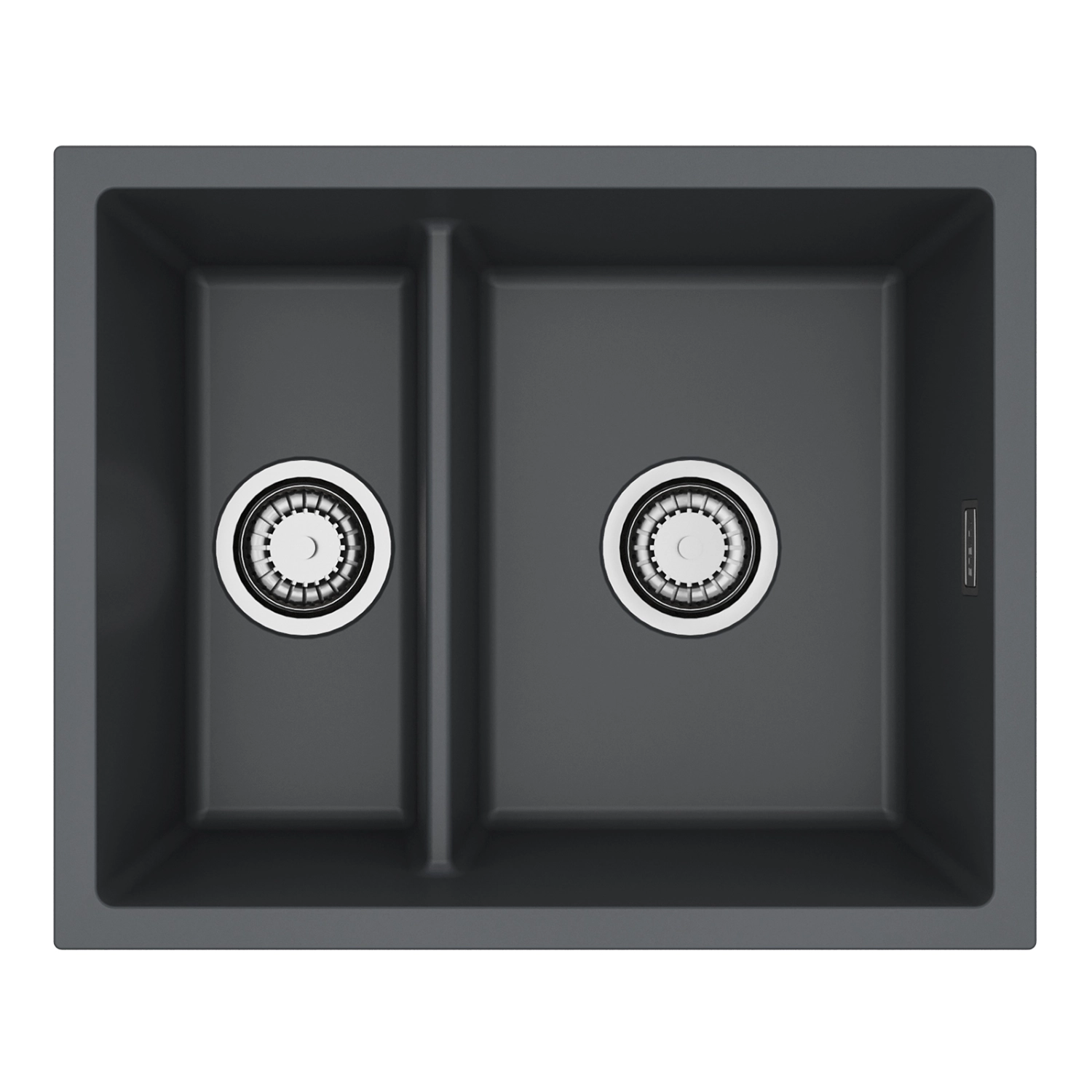 Zlewozmywak granital 1,5 komorowy ALVEUS G90 Deep Black z syfonem sat. OMNI 50