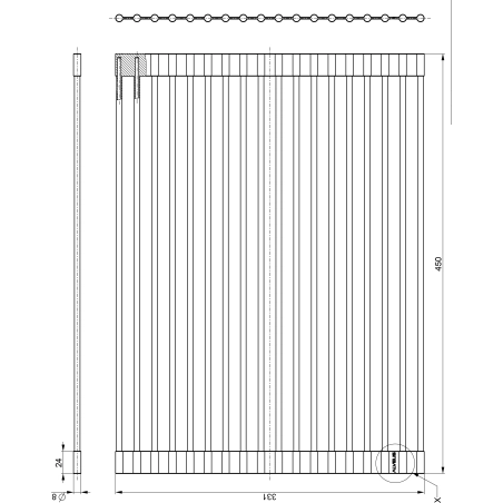 Ociekacz mata ALL ROUND  - czarny mat 450X330