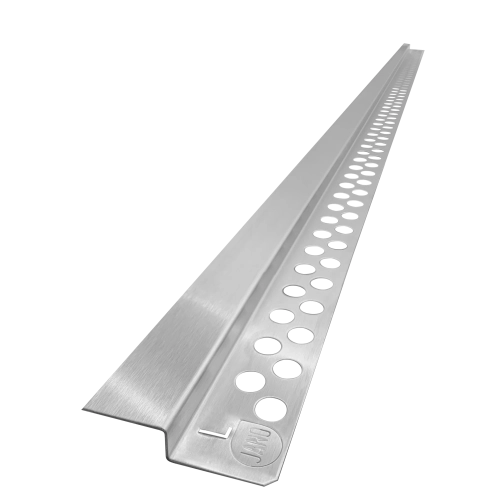 Listwa prysznicowa spadkowa przyścienna JANO 140 cm lewa srebrna
